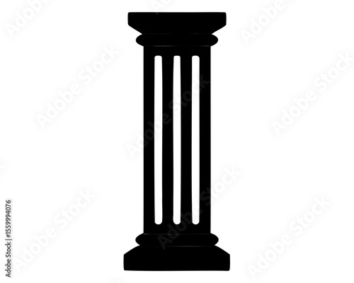 column silhouette vector art, greek column icon