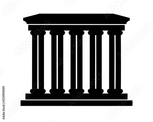 column silhouette vector art, greek column icon