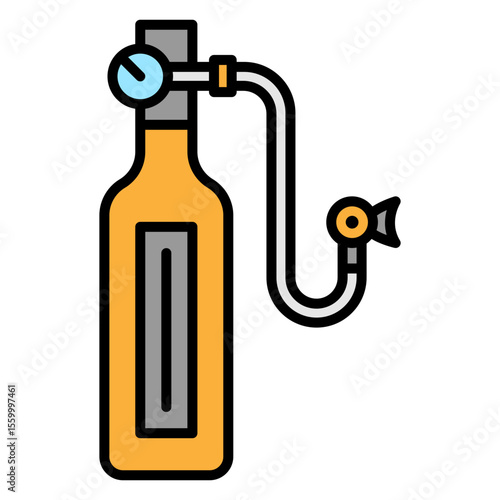 Scuba Diving Tank with Pressure Gauge Icon
