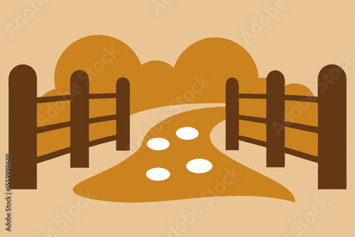 livestock paddock gate open dusty trail countryside