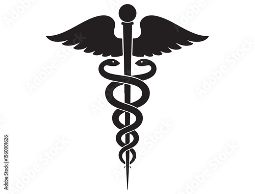  CADUCEUS SYMBOL SILHOUETTE