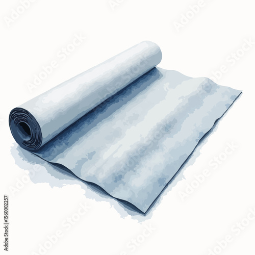 EPDM roof membrane is rolled out, presenting a waterproof material for roofing applications. Durable EPDM roofing includes flexible single ply membrane on white, offering superior weather resistance,