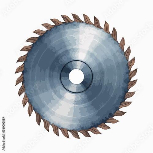 Cutting wheel for angle grinder depicted against clean white backdrop, showcasing circular blade with sharp teeth. Cutting wheel designed for angle grinder appears ready for tough jobs,