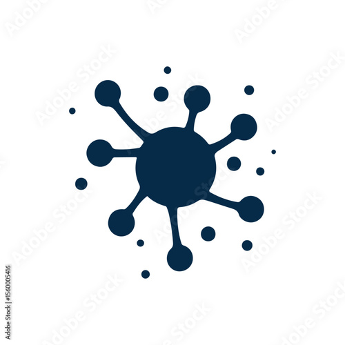Neuron logo or nerve cell logo with concept vector illustration template.