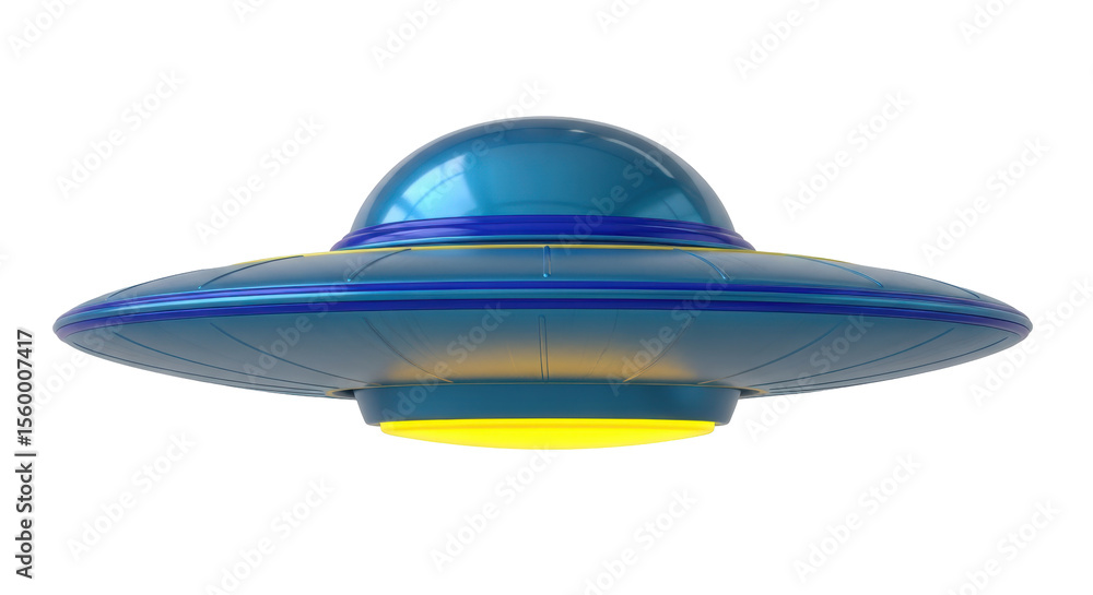 Isolated Blue UFO Isolated Blue UFO