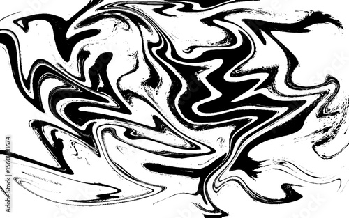 Liquid marble texture design, colorful marbling surface, black and white, vibrant abstract paint design, vector illustration