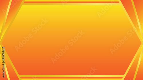 Bright Gradient Hexagonal Frame with Vibrant Orange and Yellow Tones