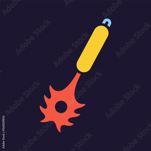 Spaghetti spoon. Kitchenware icon. Color vector kitchen utensil and tool. Cutlery illustration