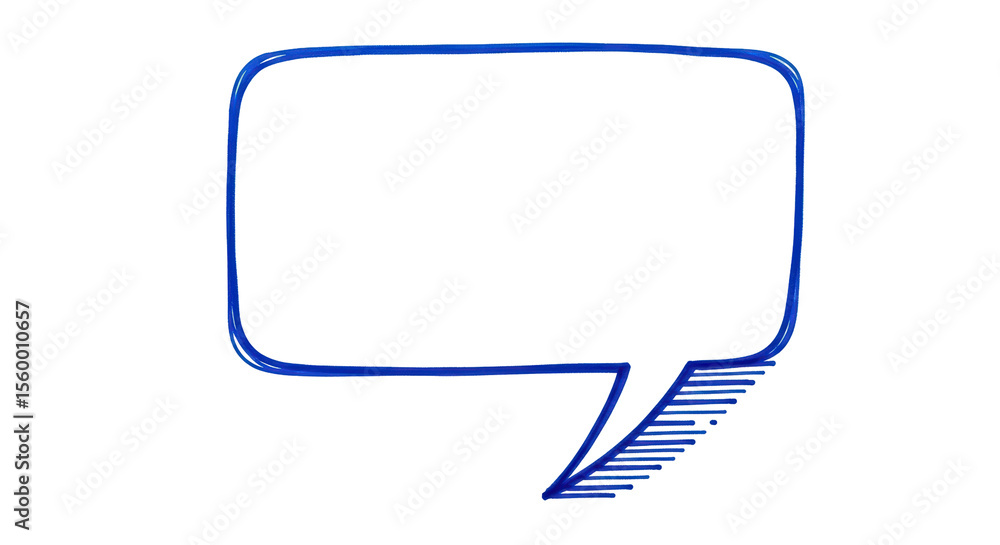 Naklejka premium Isolated Blue Speech Bubble
