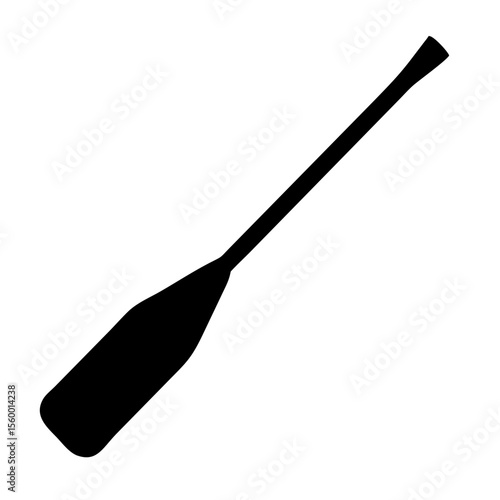 A rowing paddle full black silhouette vector illustration design