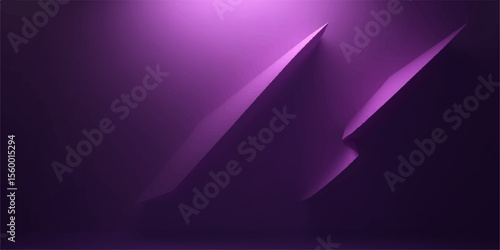 Abstract tech purple composition with light trails and sleek modern background gradient