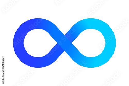 Modern Blue Infinity Logo Symbol