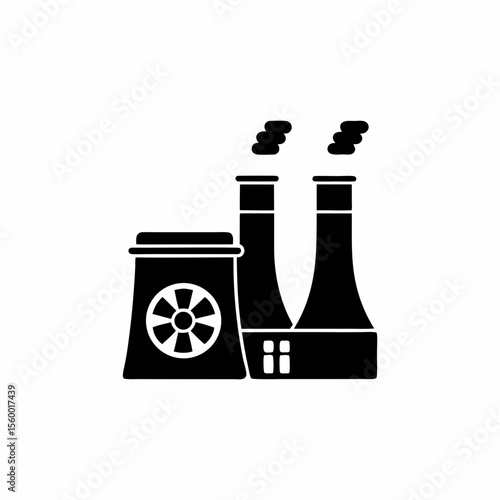 creative details Outline thermal power station icon vector illustration 