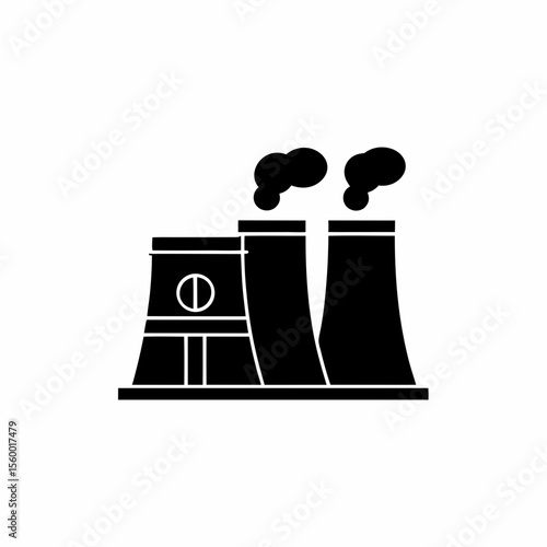creative details Outline thermal power station icon vector illustration 