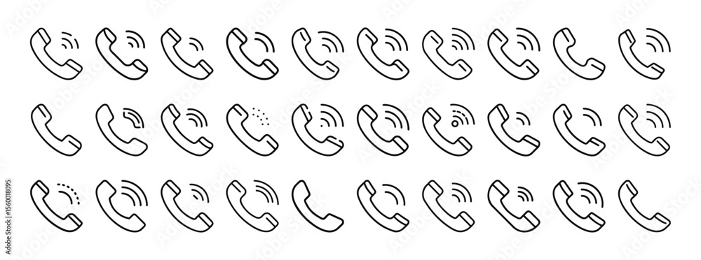 Phone Call Icon Set. Containing telephone, communication, mobile, contact, handset, ringing, dial, connection and support icons. Solid icon collection. Phone Call Icon Set. Containing telephone, communication, mobile, contact, handset, ringing, dial, connection and support icons. Solid icon collection.