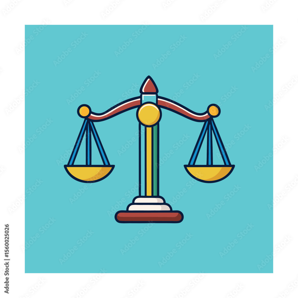 Colorful Law Theme Illustration Colorful Law Theme Illustration