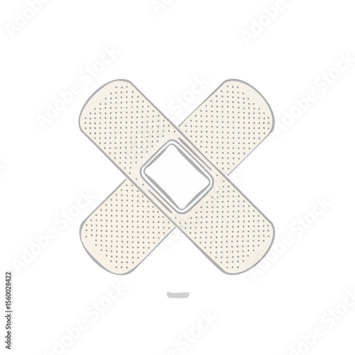 Adhesive Bandages Plasters First Aid Medical Assistance Protection Illustration Healthcare Isolated on Black Surface
