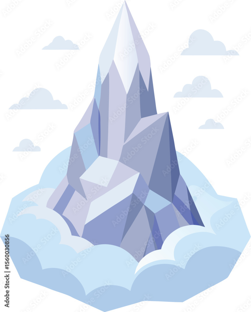 Fototapeta premium Geometric Iceberg Peak