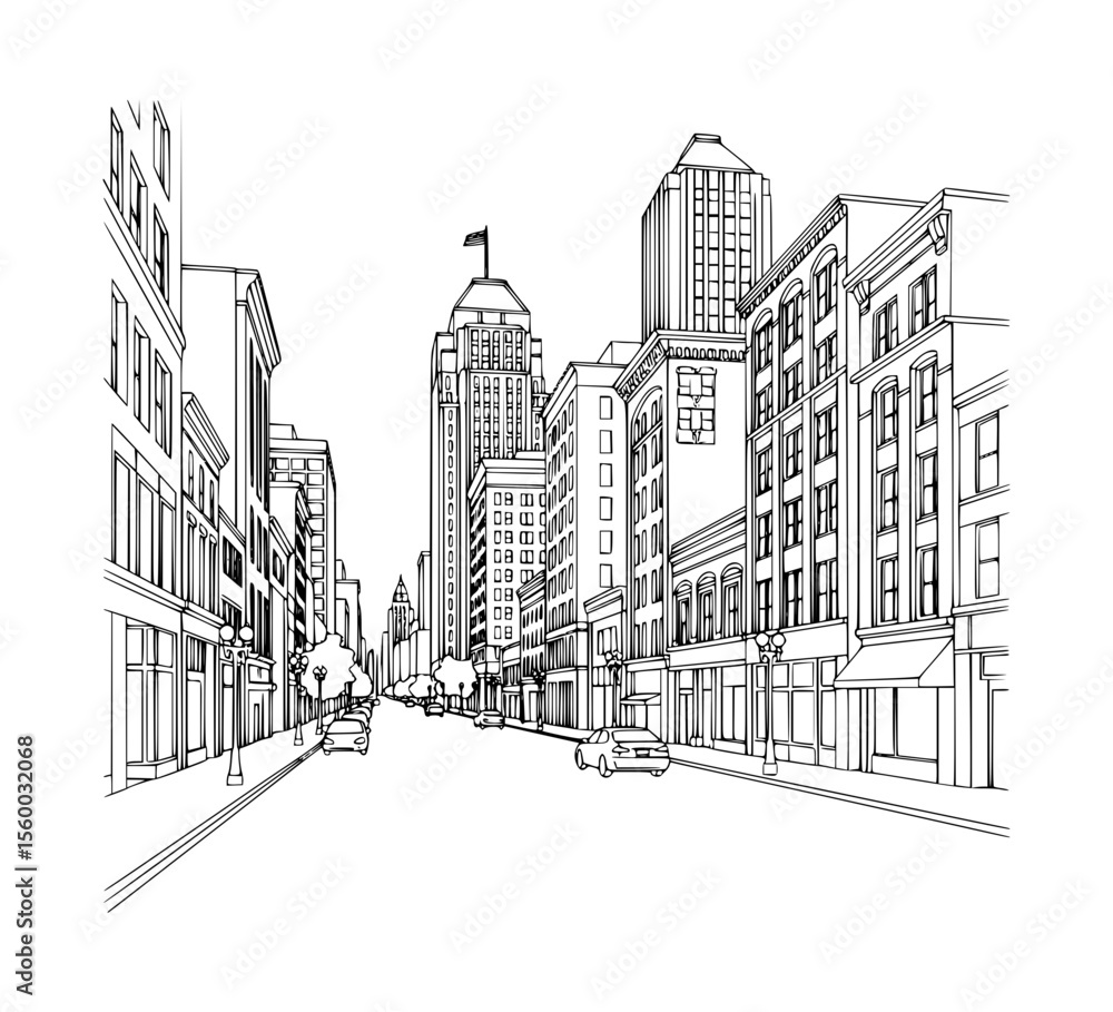 Fototapeta premium Delaware Avenue, Buffalo