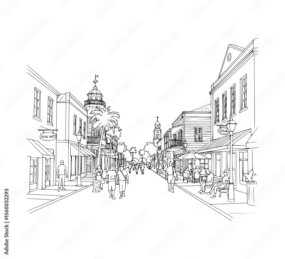 Fototapeta premium Duval Street, Key West