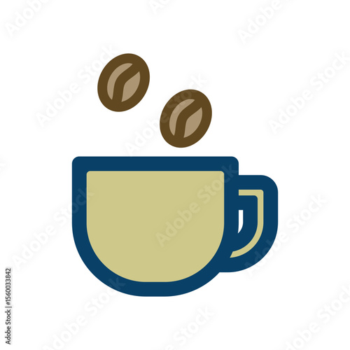 コーヒーのイメージのアイコンイラスト