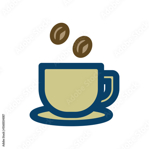 コーヒーのイメージのアイコンイラスト