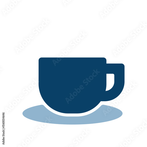 シンプルなコーヒーカップのアイコンイラスト