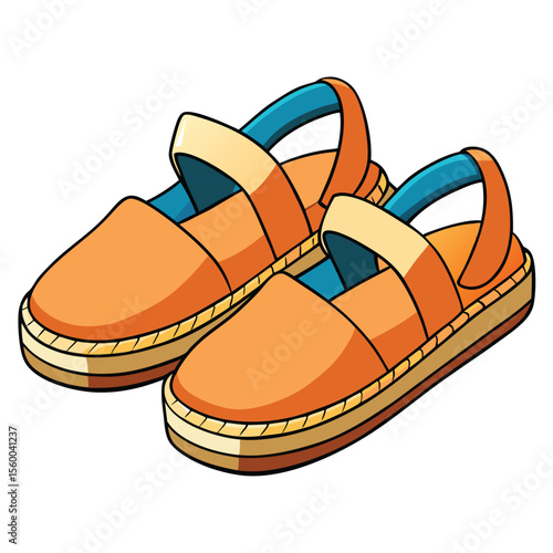 A pair of stylish espadrille sandals, with woven soles, on a clean white background, perfect for summer fashion.