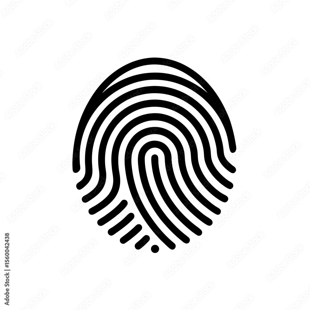 Fingerprint Icon Vector Flat Clean Isolated Style Fingerprint Icon Vector Flat Clean Isolated Style