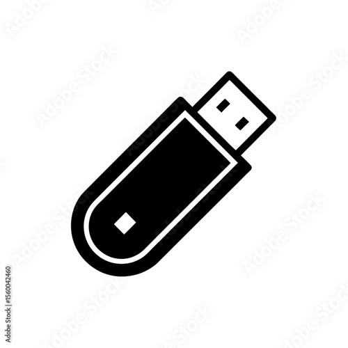 Flash Drive Icon Vector Flat Clean Isolated Look