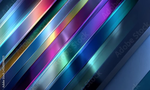 Colorful prismatic bars shimmer casting light