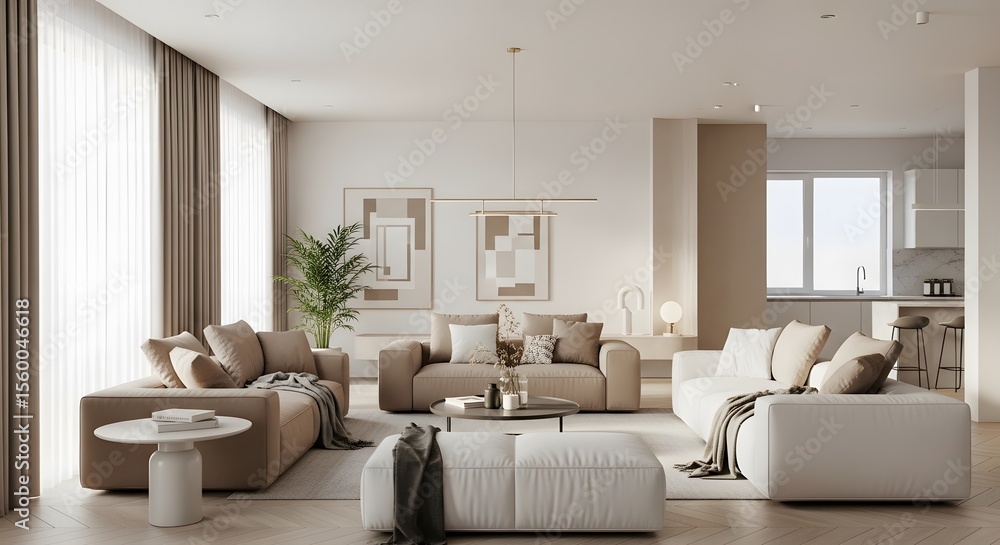 Modern living room design ideas with comfortable sofas and neutral color palette interior design inspiration Modern living room design ideas with comfortable sofas and neutral color palette interior design inspiration