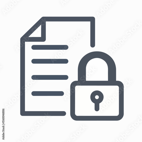 A document icon paired with a lock symbolizing security