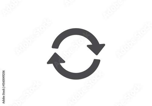 A graphic shows two curved arrows in a circular motion signifying recycle or refresh