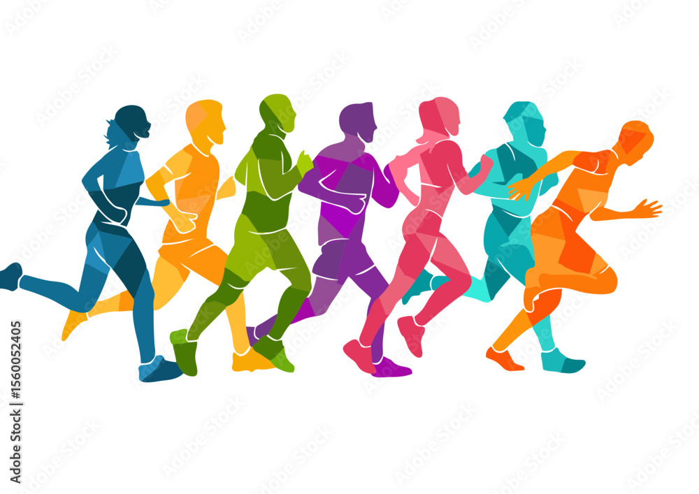 running people silhouettes running people silhouettes