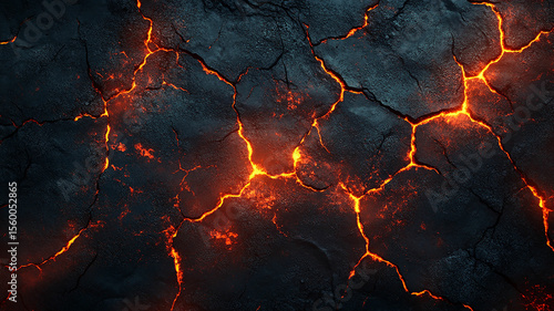 Photos Intense orange light in deep cracks.
Abstract fiery texture.