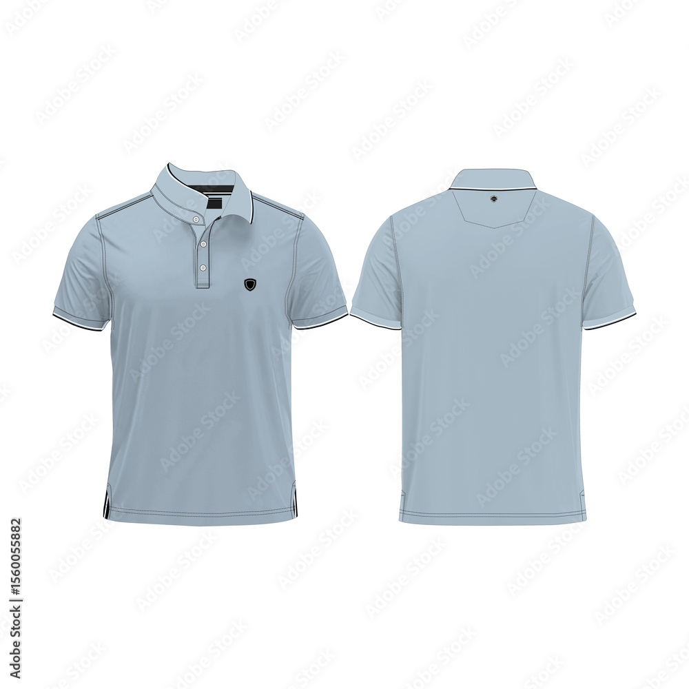 Fototapeta premium blue t shirt template
