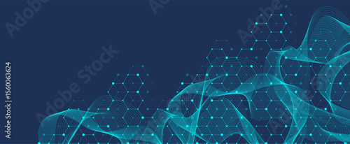 Abstract digital blockchain cube blocks concept. 3D big data cubes quantum computer technology idea. Artificial intelligence data core cubes design element