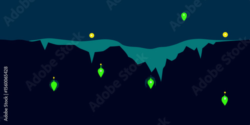 night landscape with stars