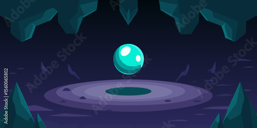 Digital illustration of a compact disc-like UFO with a blue light reflection near an alien Earth, resembling a technological object in the night sky