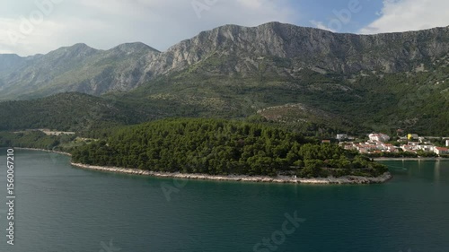 Aerial view of Drvenik village, Croatia.