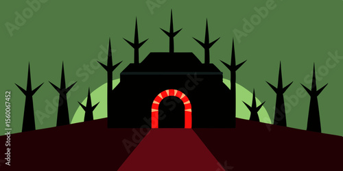 silhouette of a mosque in india