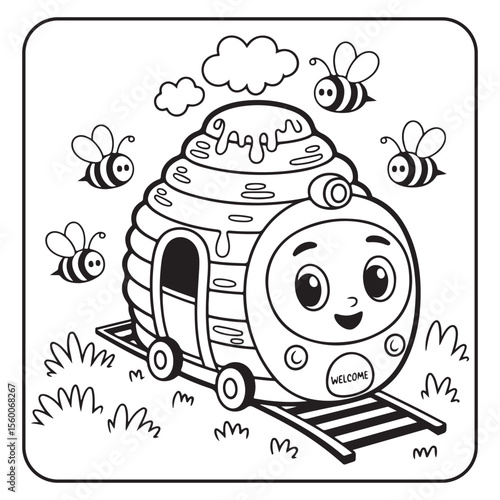 Whimsical House Bold & Easy Coloring Page,  bold and easy coloring book, Coloring page, whimsical coloring book for kids, bold and easy coloring book, victor art,   fairy house coloring page