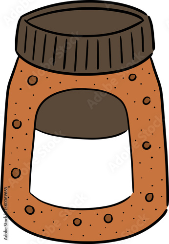 Illustration of instant coffee bottle

