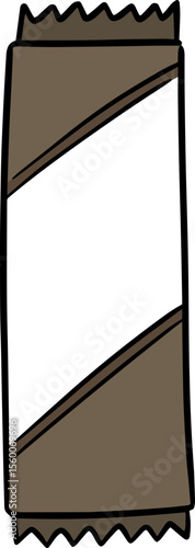 Illustration of instant coffee bag
