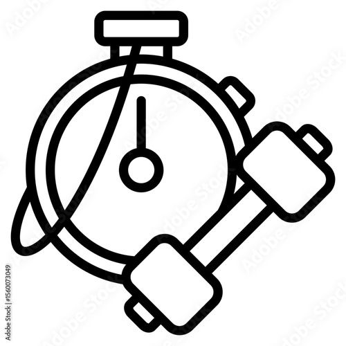 Workout Timer line icon