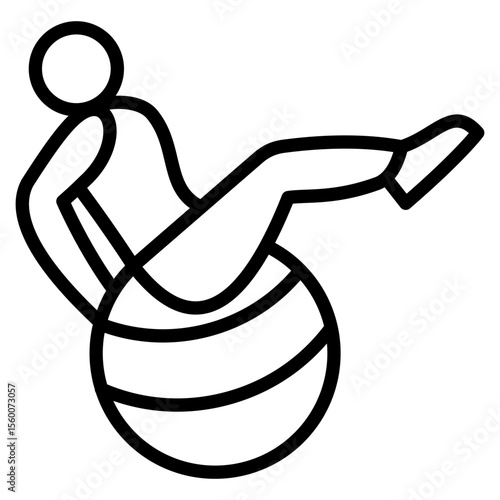 Fitness Ball line icon