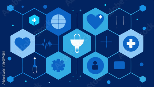  Cybersecurity Concept – Medical Data Protection Technology