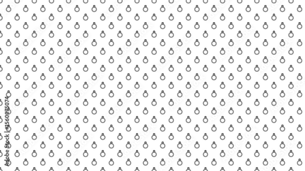 Pattern of simple black and white rings arranged in a uniform grid across the entire background area Pattern of simple black and white rings arranged in a uniform grid across the entire background area