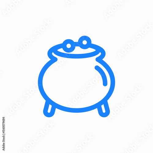 witches brew pot icon sign vector